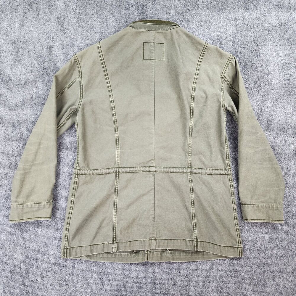 American Eagle Jacket Womens Medium Green Full Zip Button Up Military Chore Coat - Picture 3 of 16